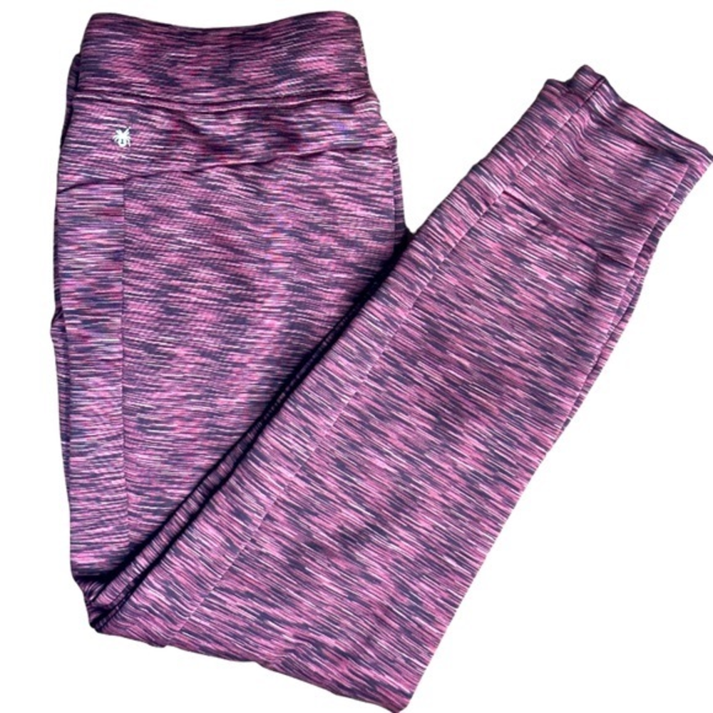 Spyder Womens Space Dye Pink Black Fleece Joggers Size S Warm Athleisure Comfy